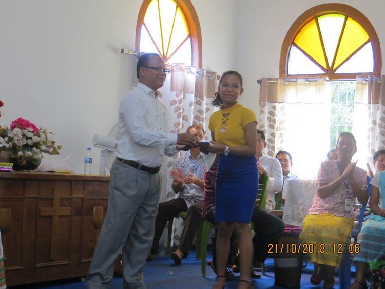 Prize distribution made by Director Rev. J.K.Sangma for Senior Student