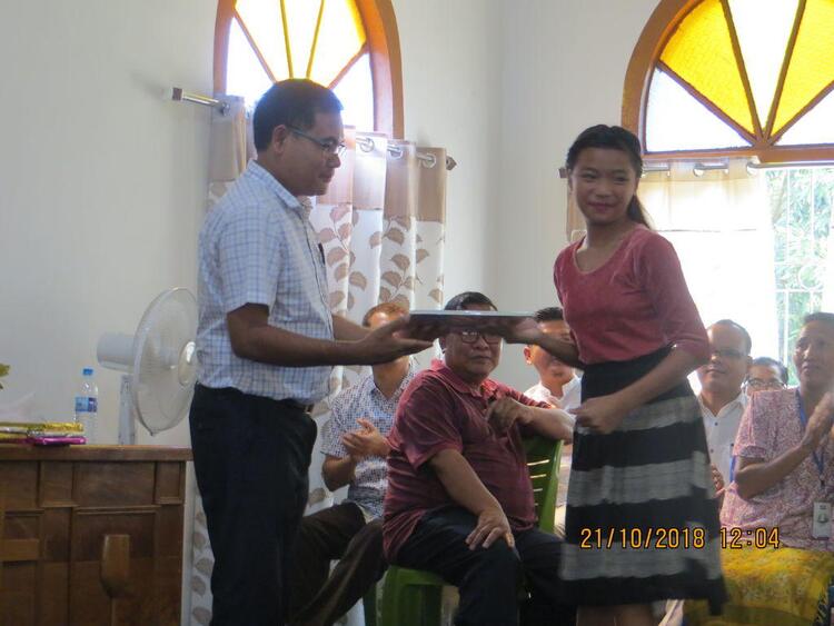 Prize distribution made by Director Dr. S.K.Rabha for Volunteers